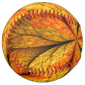 秋の植物、抽象芸術モダンフラクタル芸術リーフ ソフトボール (正面左)