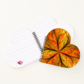 秋の植物、抽象芸術モダンフラクタル芸術リーフ ノートブック (内部)