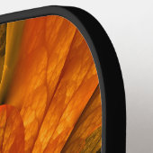 秋の植物、抽象芸術モダンフラクタル芸術リーフ ピックルボールラケット (左詳細)