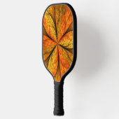 秋の植物、抽象芸術モダンフラクタル芸術リーフ ピックルボールラケット (左)