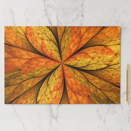 秋の植物、抽象芸術モダンフラクタル芸術リーフ ペーパーパッド (インサイチュ)