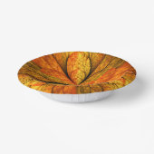 秋の植物、抽象芸術モダンフラクタル芸術リーフ ペーパーボウル (傾斜あり)