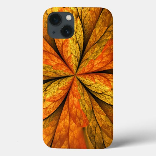 秋の植物、抽象芸術モダンフラクタル芸術リーフ Case-Mate iPhoneケース (裏面)