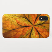 秋の植物、抽象芸術モダンフラクタル芸術リーフ Case-Mate iPhoneケース (裏面(横))