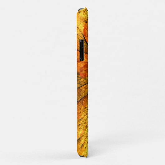 秋の植物、抽象芸術モダンフラクタル芸術リーフ Case-Mate iPhoneケース (裏面/右)