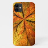 秋の植物、抽象芸術モダンフラクタル芸術リーフ Case-Mate iPhoneケース (裏面)