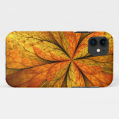 秋の植物、抽象芸術モダンフラクタル芸術リーフ Case-Mate iPhoneケース (裏面(横))