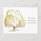 秋の楓の木の結婚式の招待状カード エンクロージャーカード (裏面)