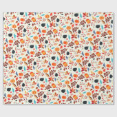 秋の模様のラッピング紙 ラッピングペーパー (フラット)