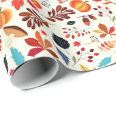 秋の模様のラッピング紙 ラッピングペーパー (ロールコーナー)