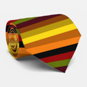 秋の横のストライプのタイ ネクタイ (ロール)