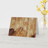 秋の樺の木グリーティングカードバイアーティストアリソン・ガルヴァン カード (黄色い花)