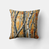 秋の樺の木ツリー装飾用クッション クッション (裏面)