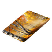 秋の樺の木林フレキシブルマグネット マグネット (左側)