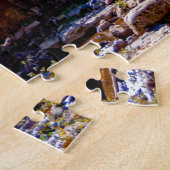 秋の橋かわいらし風景の写真USAコントリシ ジグソーパズル (側面)