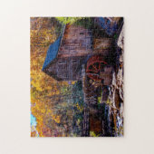 秋の橋かわいらし風景の写真USAコントリシ ジグソーパズル (縦)