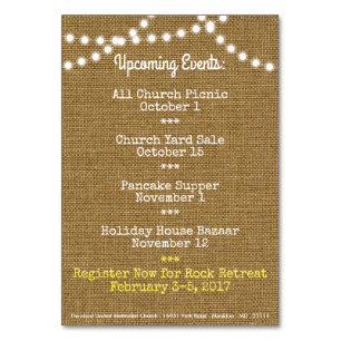 秋の次のイベント教会テーブルカード テーブルナンバー