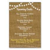 秋の次のイベント教会テーブルカード テーブルナンバー (裏面)