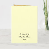 秋の歌に感謝の詩のグリーティングカード シーズンカード (裏面)