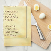 秋の歌の感謝祭の詩 キッチンタオル (四つ折り)