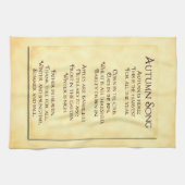 秋の歌の感謝祭の詩 キッチンタオル (横)