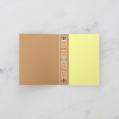 秋の歌の感謝祭グリーティングカード シーズンカード (内部)