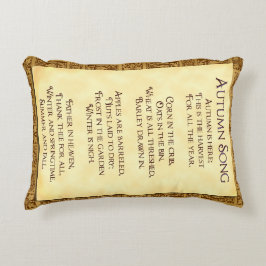 秋の歌の感謝祭素朴詩 アクセントクッション