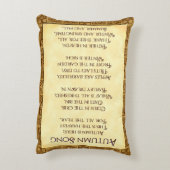 秋の歌の感謝祭素朴詩 アクセントクッション (裏面(縦))