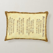 秋の歌の感謝祭素朴詩 アクセントクッション (裏面)