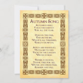 秋の歌の感謝詩のカスタム招待状 招待状 (正面)