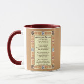 秋の歌の感謝詩マグカップ マグカップ (左)
