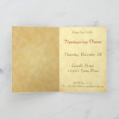 秋の歌感謝詩招待状カード 招待状 (内部)