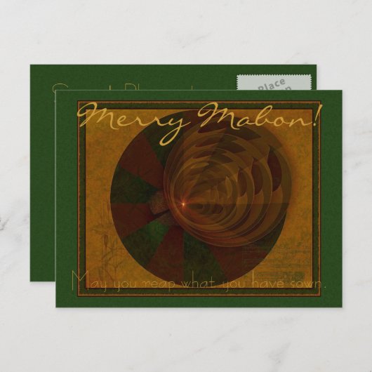 秋の歌抽象芸術 シーズンポストカード (正面/裏面)