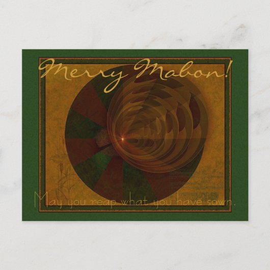 秋の歌抽象芸術 シーズンポストカード (正面)