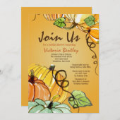 秋の歓迎招待状 招待状 (正面/裏面)