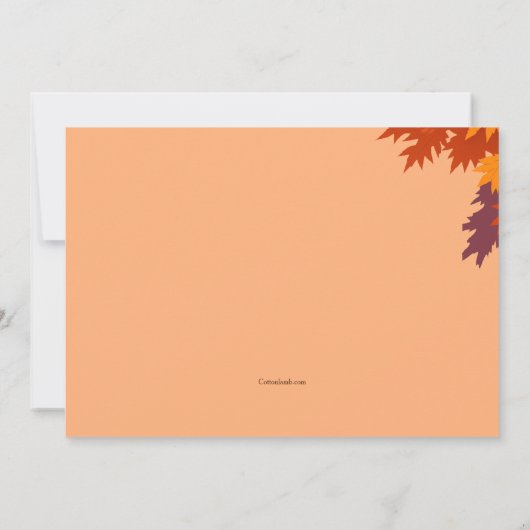 秋の歓迎 招待状 (裏面)