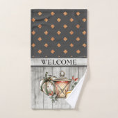 秋の歓迎、秋と感謝祭 バスタオルセット (ハンドタオル)