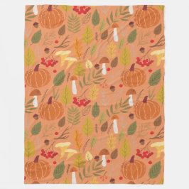 秋の毛布 フリースブランケット