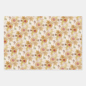 秋の気分の水の色の手絵を描型 ラッピングペーパーシート (正面2)