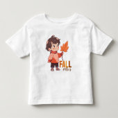 秋の気分を感じる子供服Tシャツ トドラーTシャツ (正面)