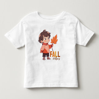 秋の気分を感じる子供服Tシャツ トドラーTシャツ