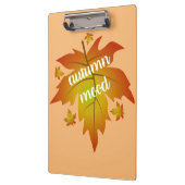 秋の気分タイポグラフィメープル葉 クリップボード (左)