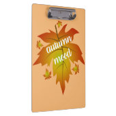 秋の気分タイポグラフィメープル葉 クリップボード (右)