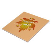 秋の気分タイポグラフィメープル葉 タイル (側面)