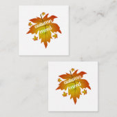 秋の気分タイポグラフィメープル葉 ノートカード (正面/裏面)
