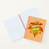 秋の気分タイポグラフィメープル葉 ノートブック (内部)