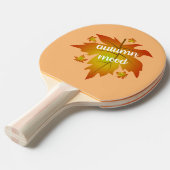 秋の気分タイポグラフィメープル葉 卓球ラケット (正面アングル)