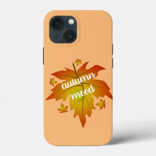 秋の気分タイポグラフィメープル葉 Case-Mate iPhoneケース (裏面)