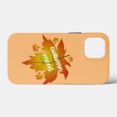 秋の気分タイポグラフィメープル葉 Case-Mate iPhoneケース (裏面 (横))