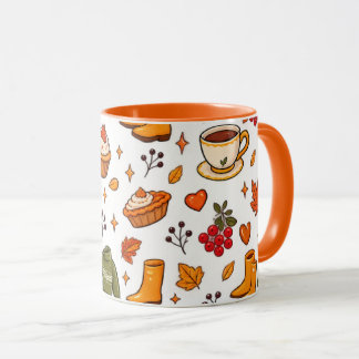 秋の気分マグカップ、秋のコーヒーマグカップ、オータムパンプキンマグ マグカップ